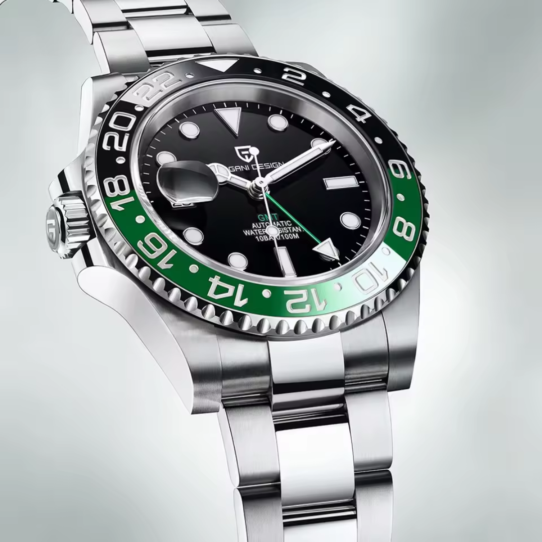 Emerald GMT Steel Watch