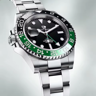 Emerald GMT Steel Watch