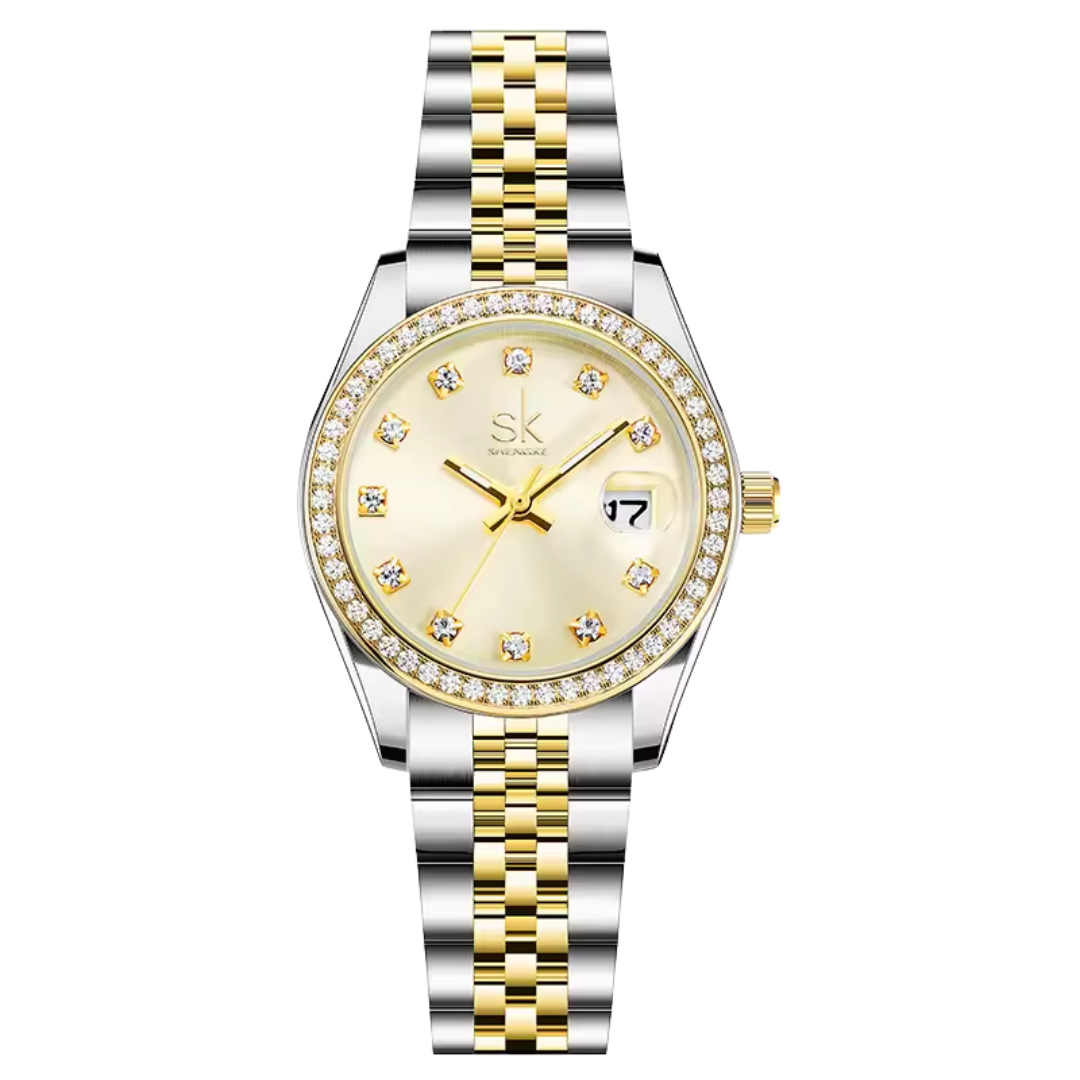 LuxeAura Crystal Watch