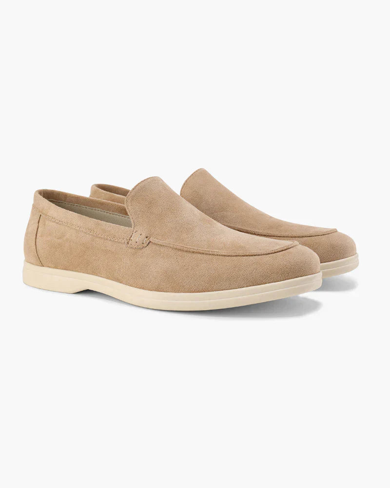 Suede Comfort Loafers – Light Brown