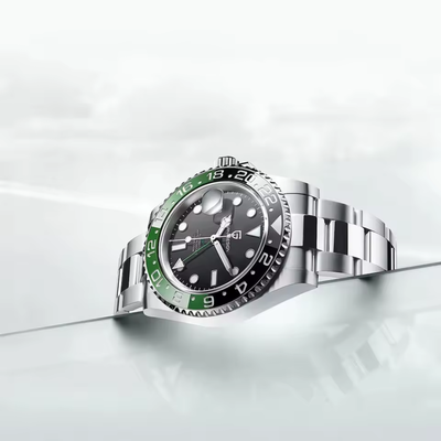 Emerald GMT Steel Watch