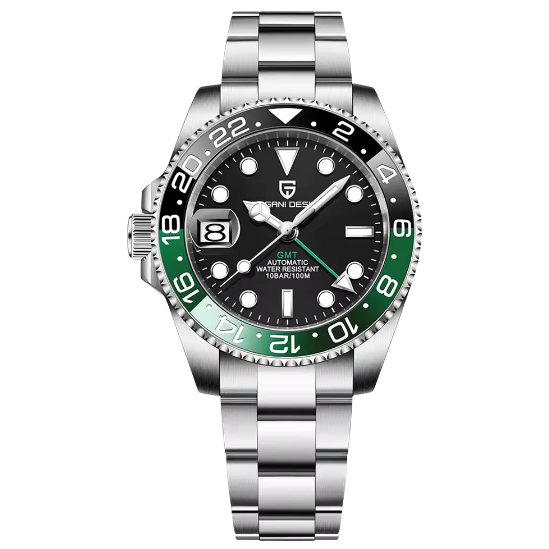 Emerald GMT Steel Watch