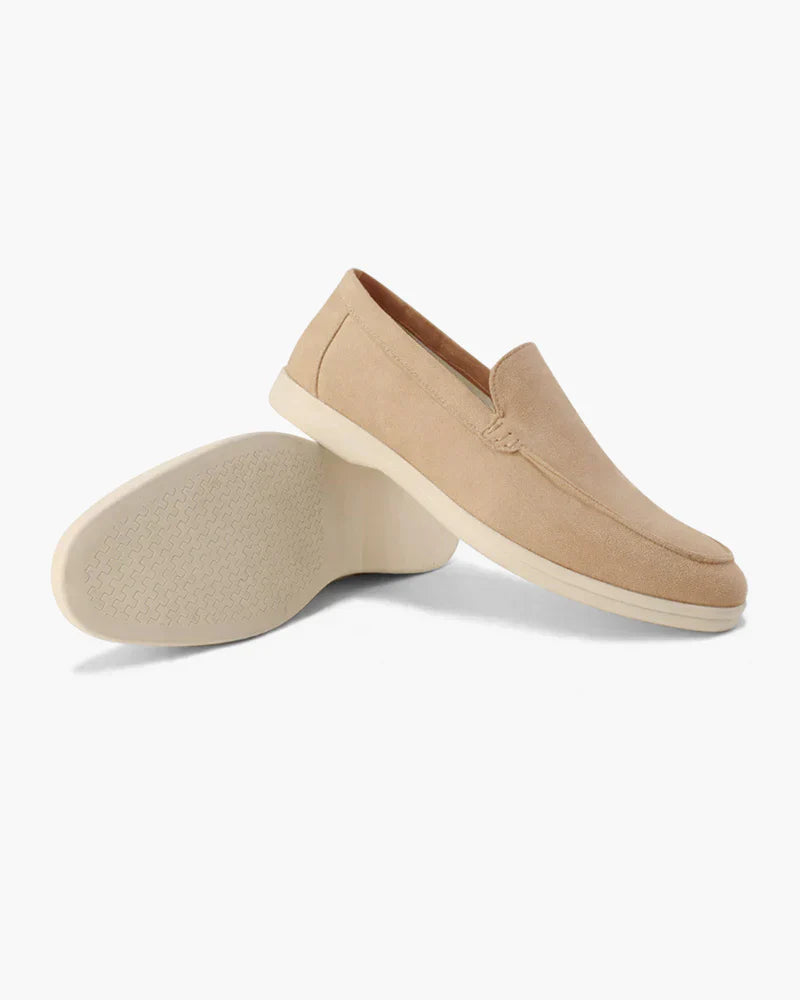 Suede Comfort Loafers – Light Brown