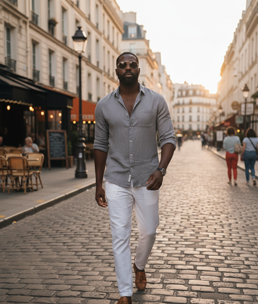 Linen Breeze Shirt - Gray