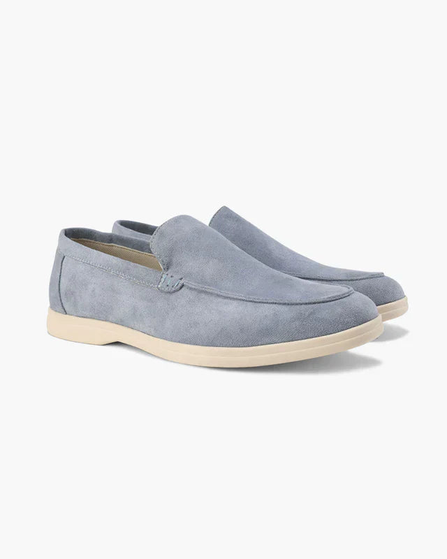 Suede Comfort Loafers – Fog Blue