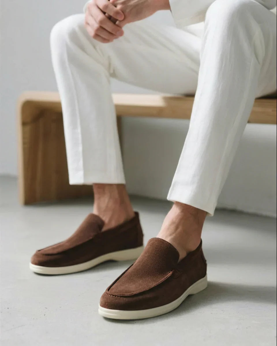 Suede Comfort Loafers – Chocolate