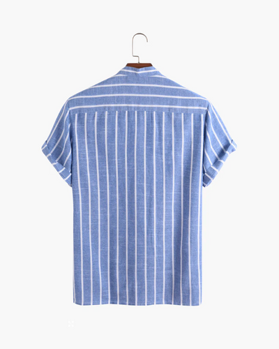 Linen Stripe Shirt – Blue
