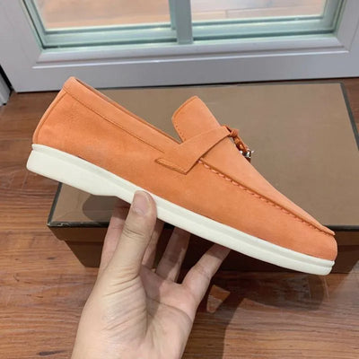 LRP Summer Walk Loafers – Orange Suede (Metal Detail)