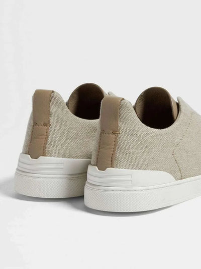ZGN Triple Stitch Canvas Sneakers – Sand