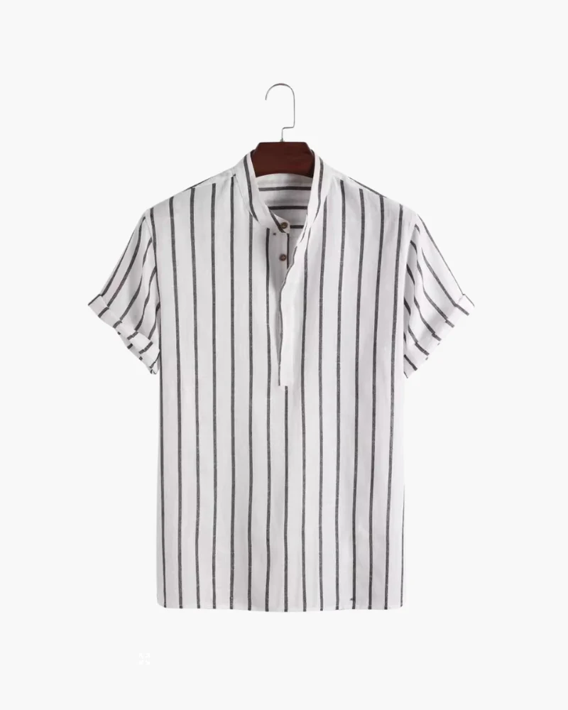 Linen Stripe Shirt – White