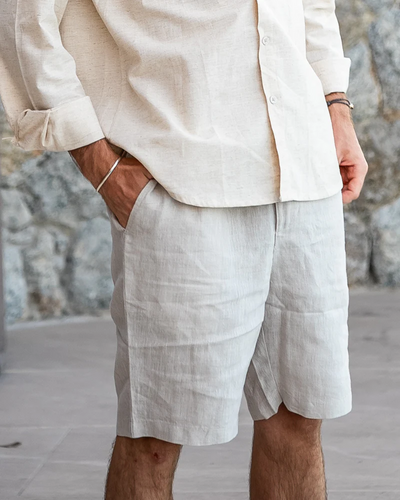 Linen Ease Shorts – Beige