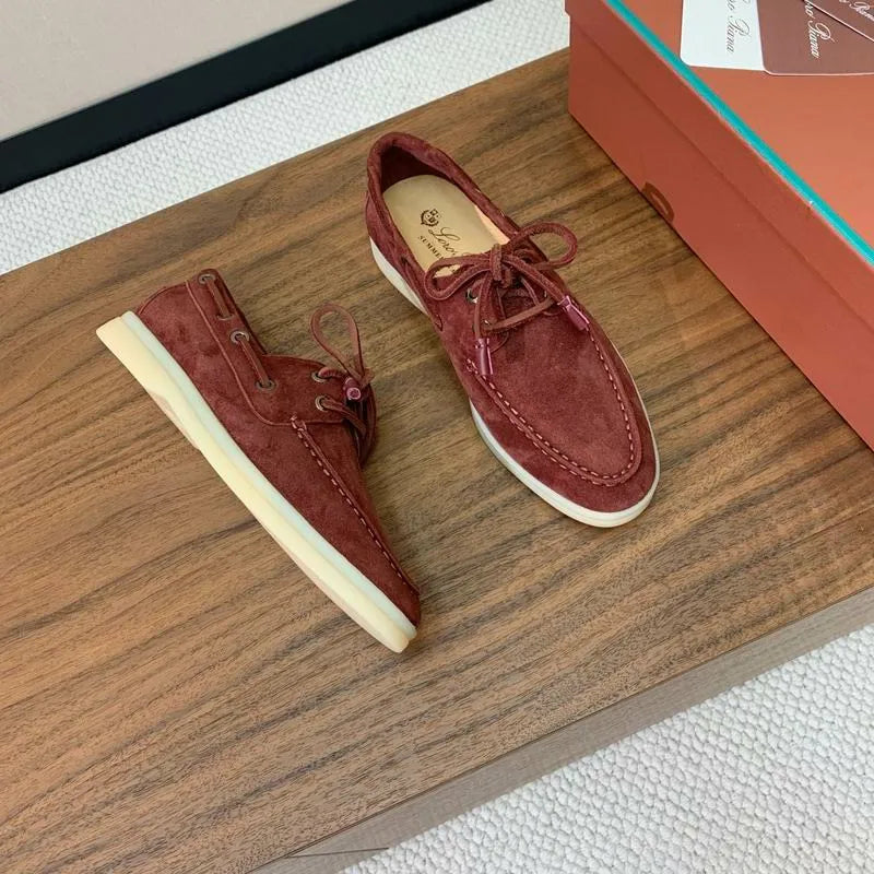 LRP Summer Walk Boat Shoes – Burgundy Suede
