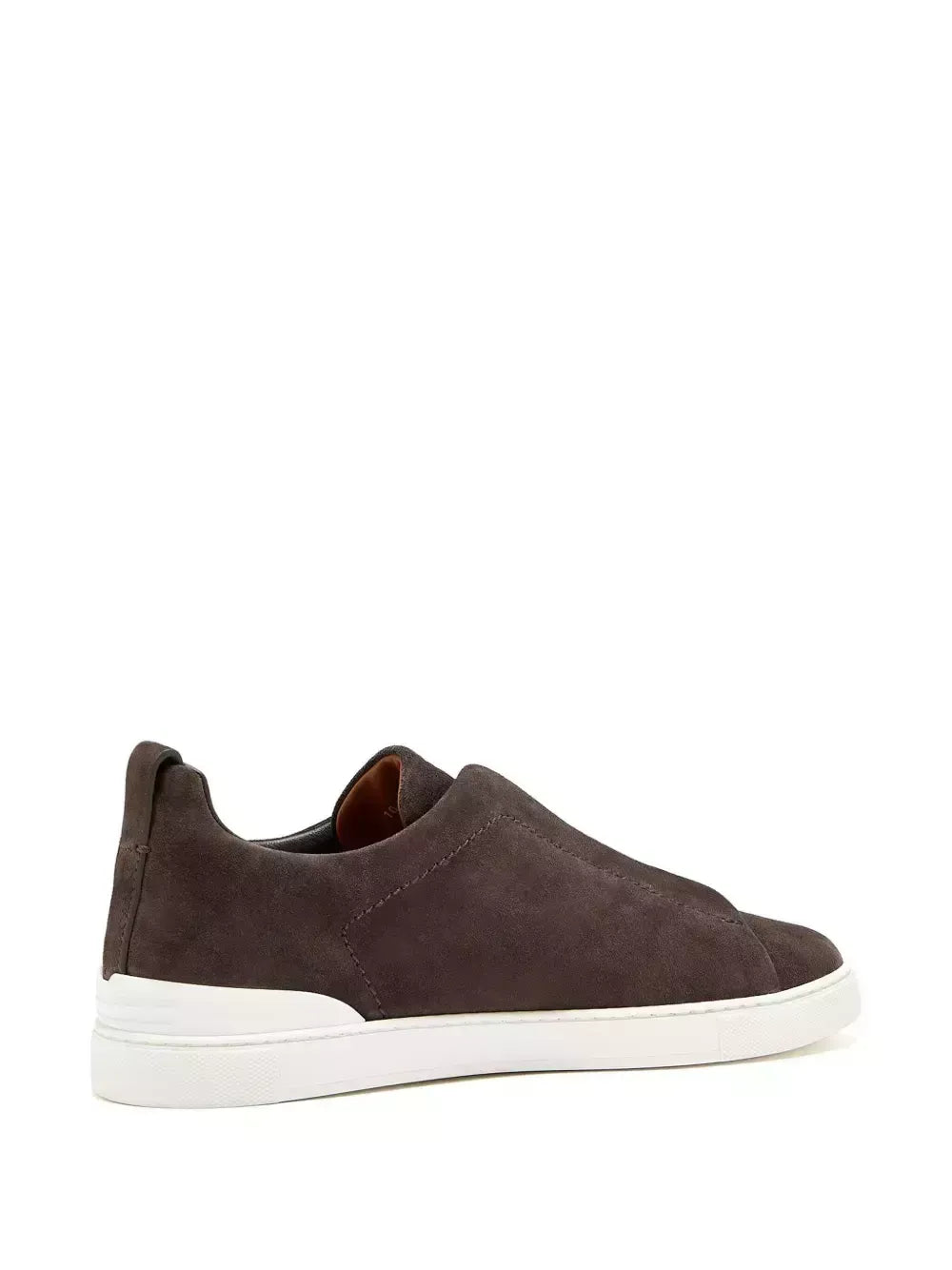 ZGN Triple Stitch Suede Sneakers – Dark Brown