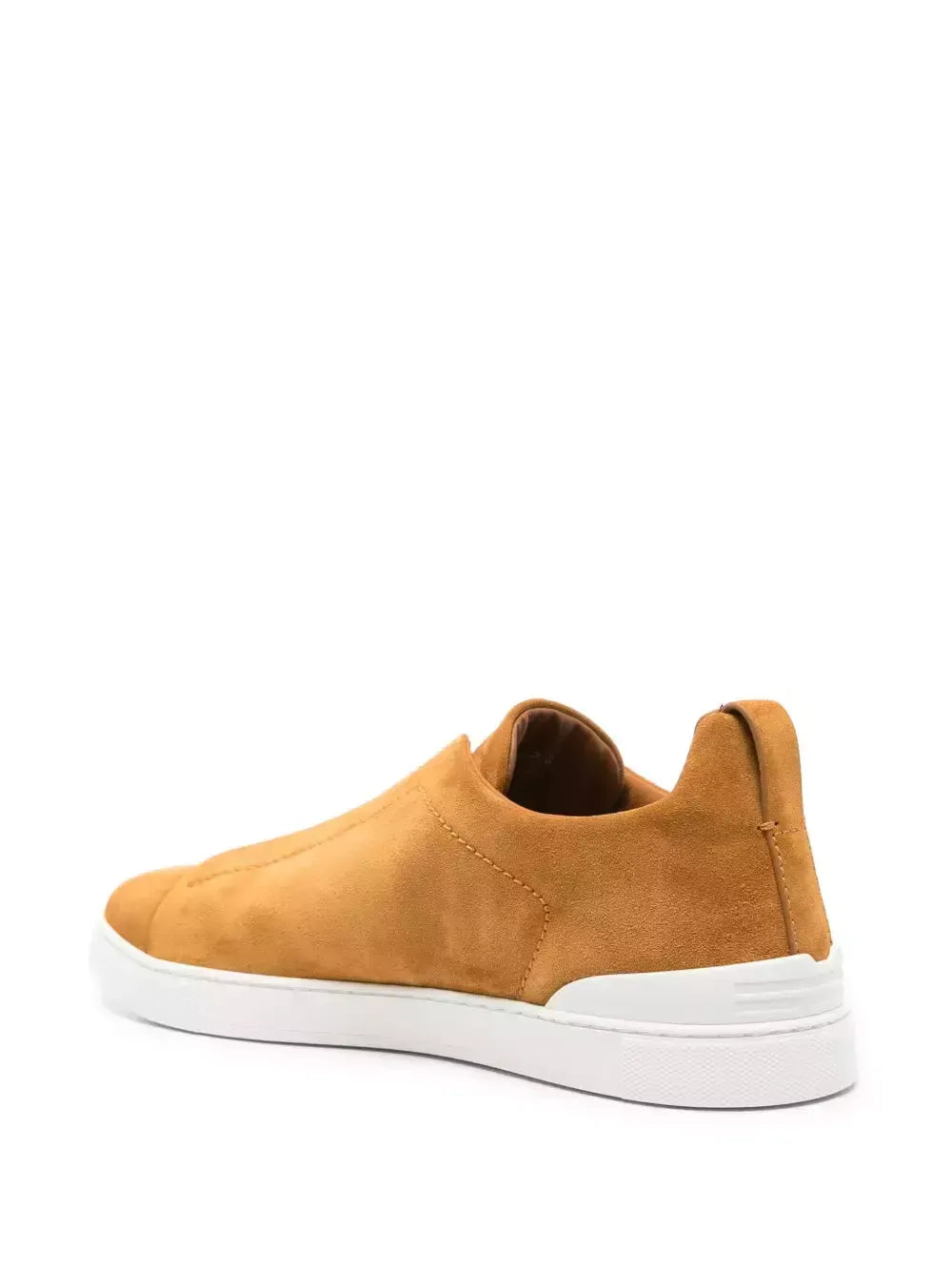 ZGN Triple Stitch Suede Sneakers – Mustard