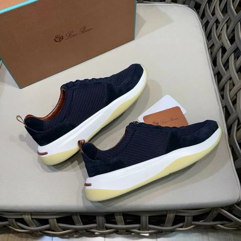 LRP 360 Flexy Walk Sneakers – Navy Suede & Technical Fabric