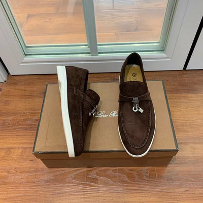 LRP Summer Walk Loafers – Dark Brown Suede (Metal Detail)
