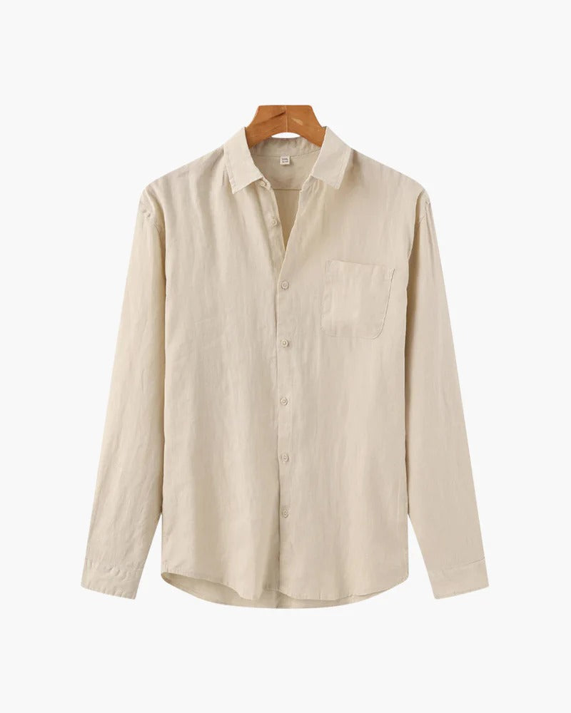 Linen Breeze Shirt - Sand