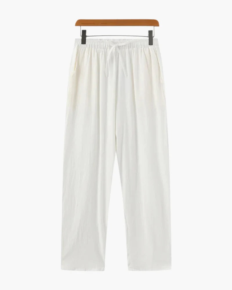 Linen Ease Pants – White