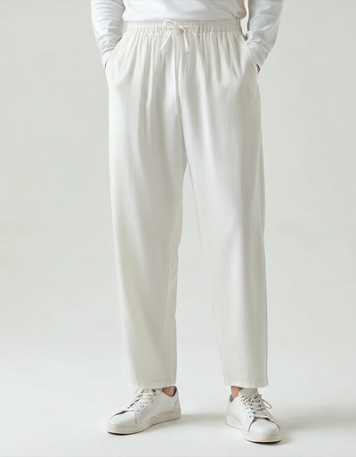 Linen Ease Pants – White