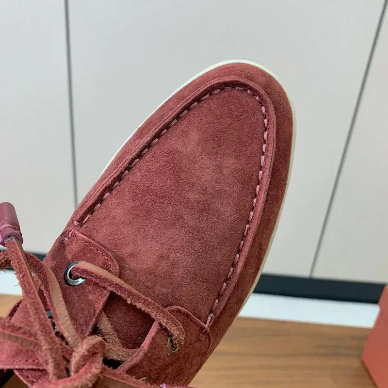 LRP Summer Walk Boat Shoes – Burgundy Suede