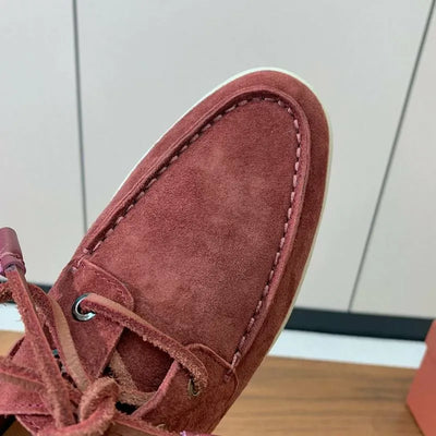 LRP Summer Walk Boat Shoes – Burgundy Suede