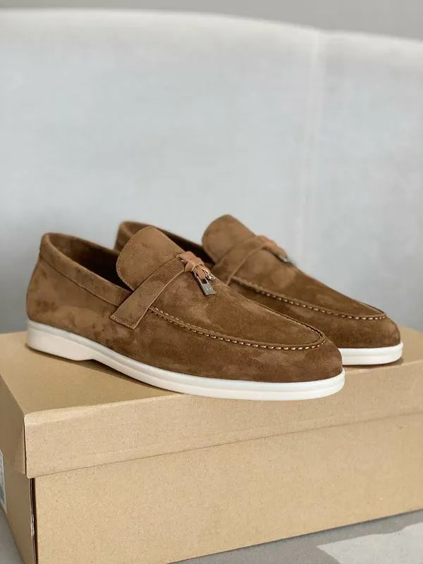 LRP Summer Walk Loafers – Brown Suede (Metal Detail)