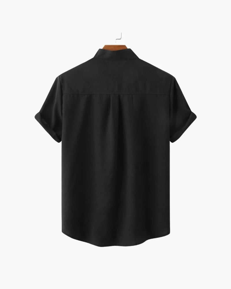 Mandarin Breeze Shirt – Black