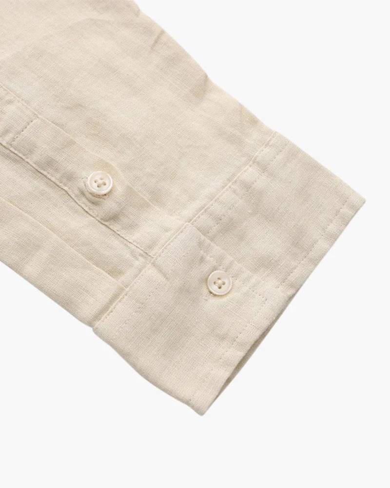 Linen Breeze Shirt - Sand