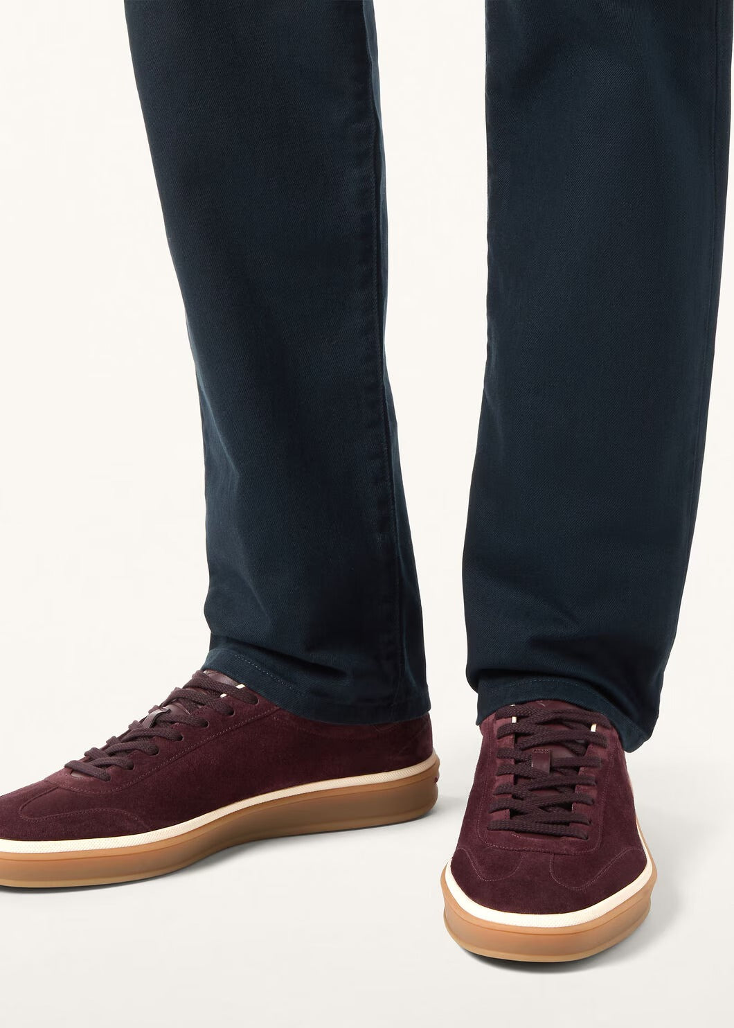 LP Walk Sneaker Suede Calf Split – Very Dark Maroon