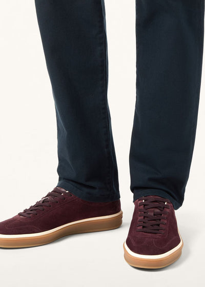 LP Walk Sneaker Suede Calf Split – Very Dark Maroon