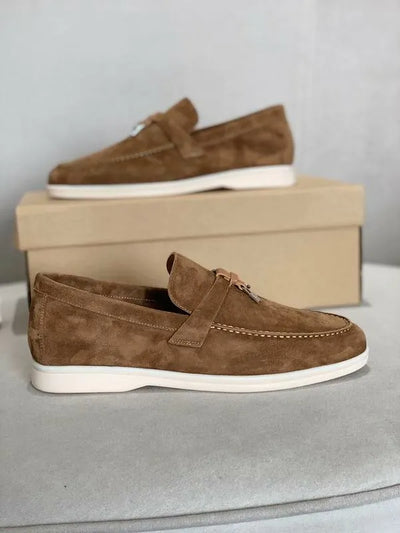 LRP Summer Walk Loafers – Brown Suede (Metal Detail)