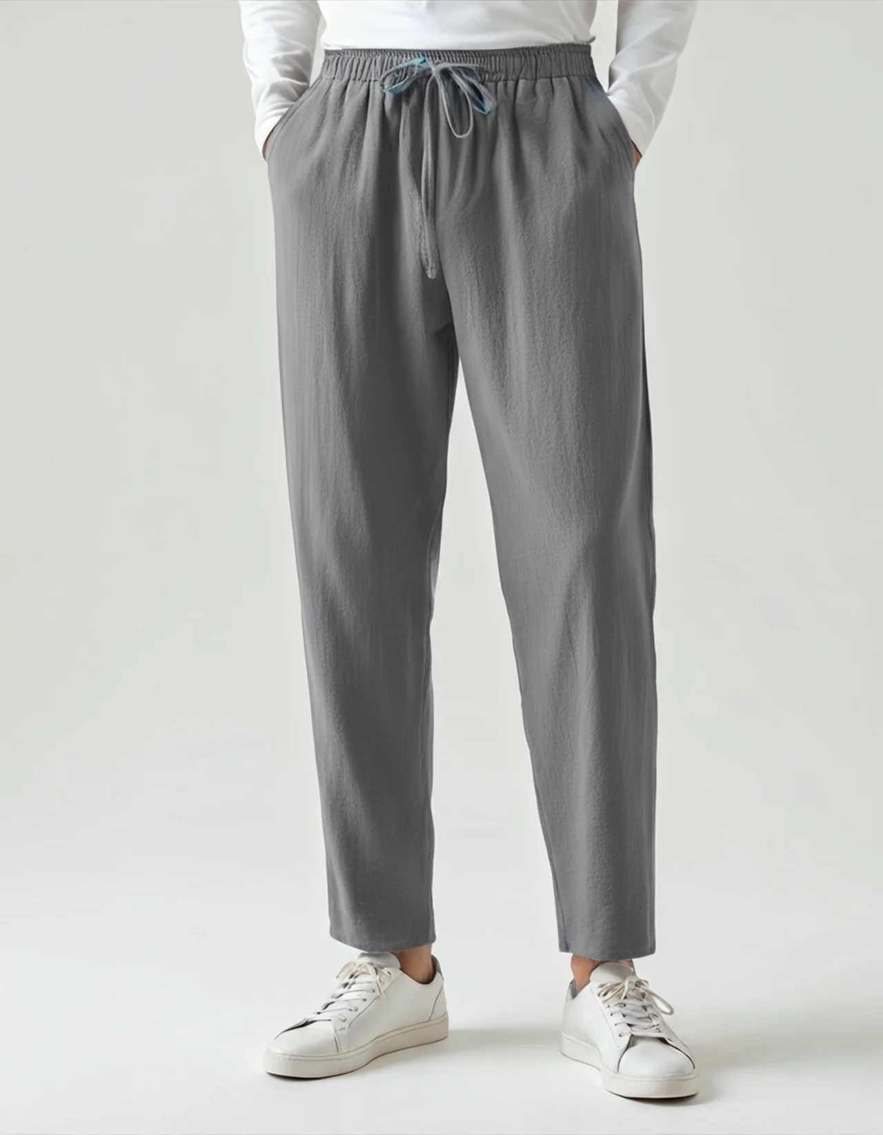 Linen Ease Pants – Gray