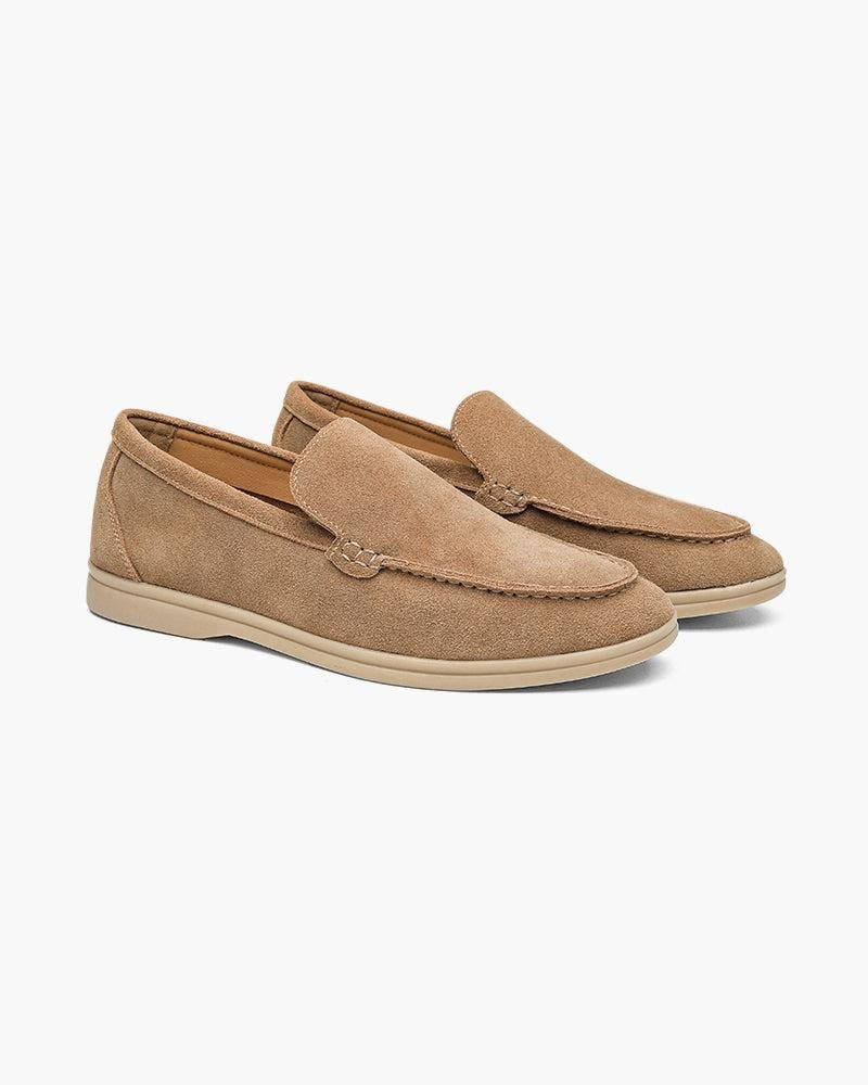Suede Luxe Slip-Ons – Caramel