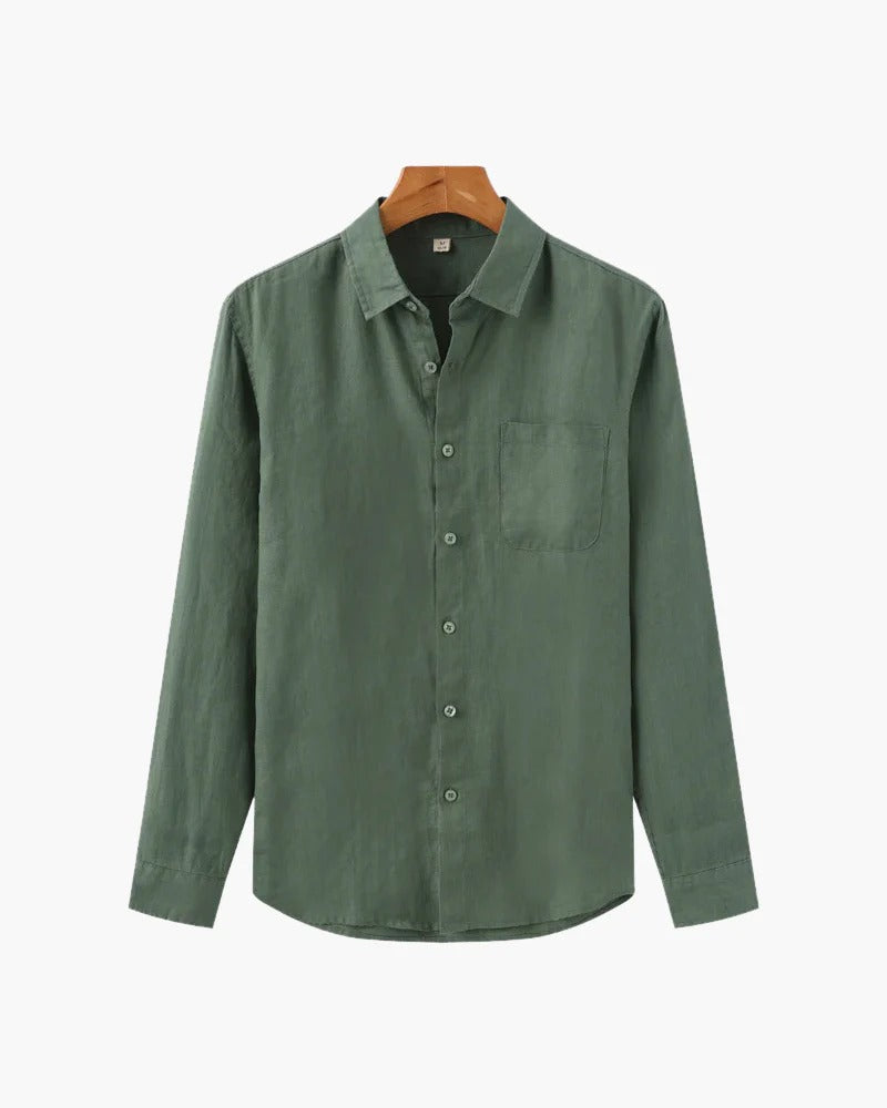 Linen Breeze Shirt - Green