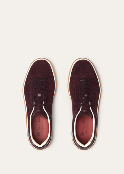 LP Walk Sneaker Suede Calf Split – Very Dark Maroon