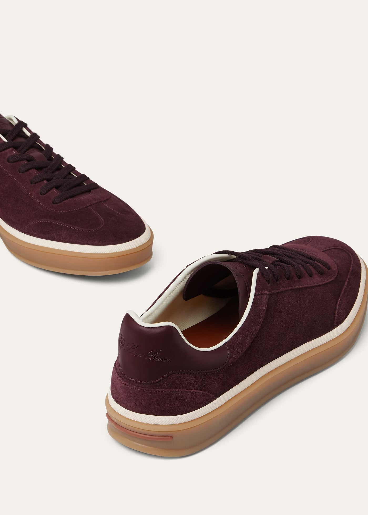 LP Walk Sneaker Suede Calf Split – Very Dark Maroon