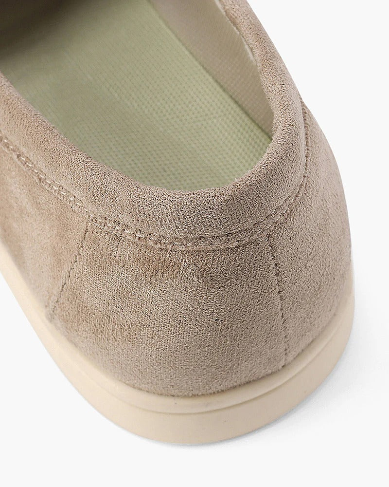 Suede Comfort Loafers – Taupe