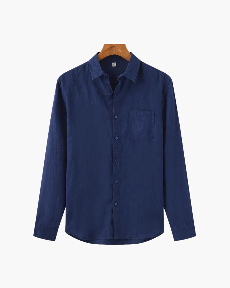 Linen Breeze Shirt - Blue