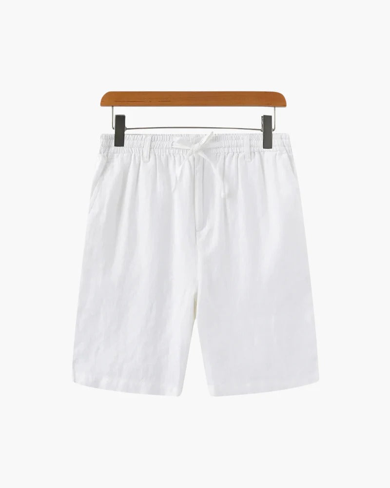 Linen Ease Shorts – White