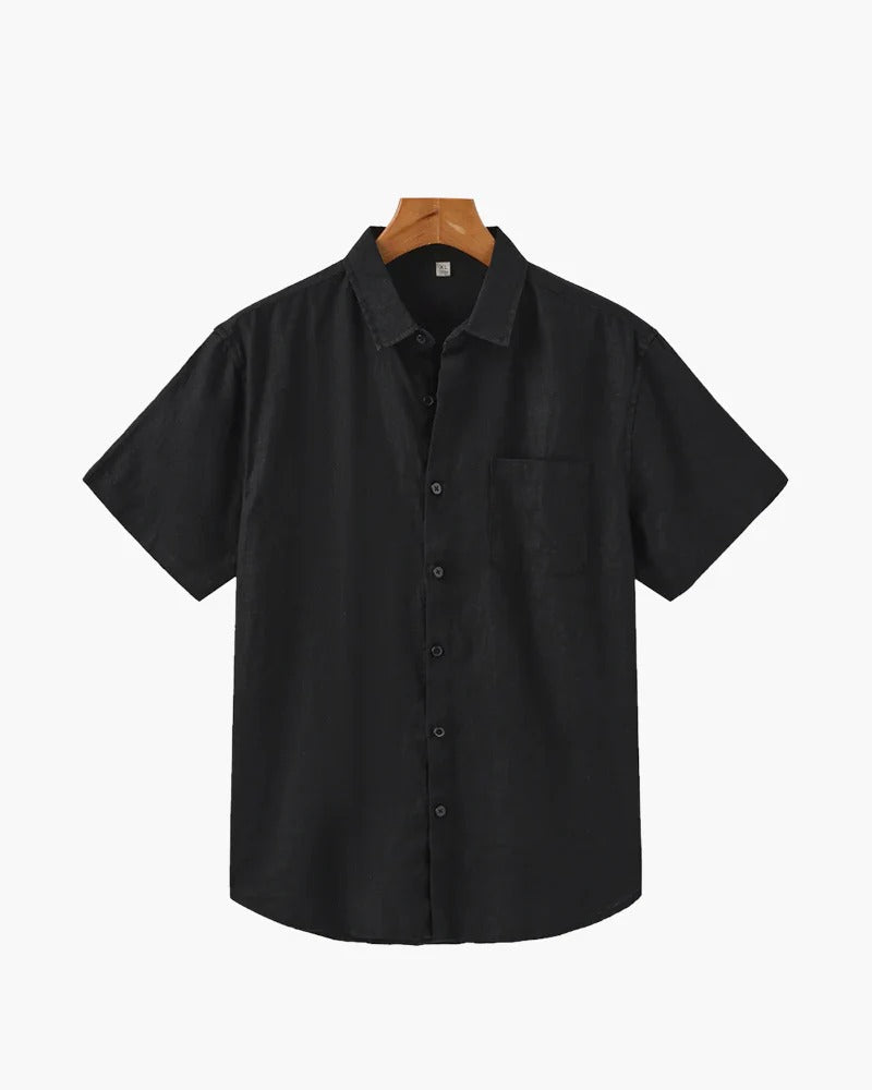 Linen Classic Shirt – Black