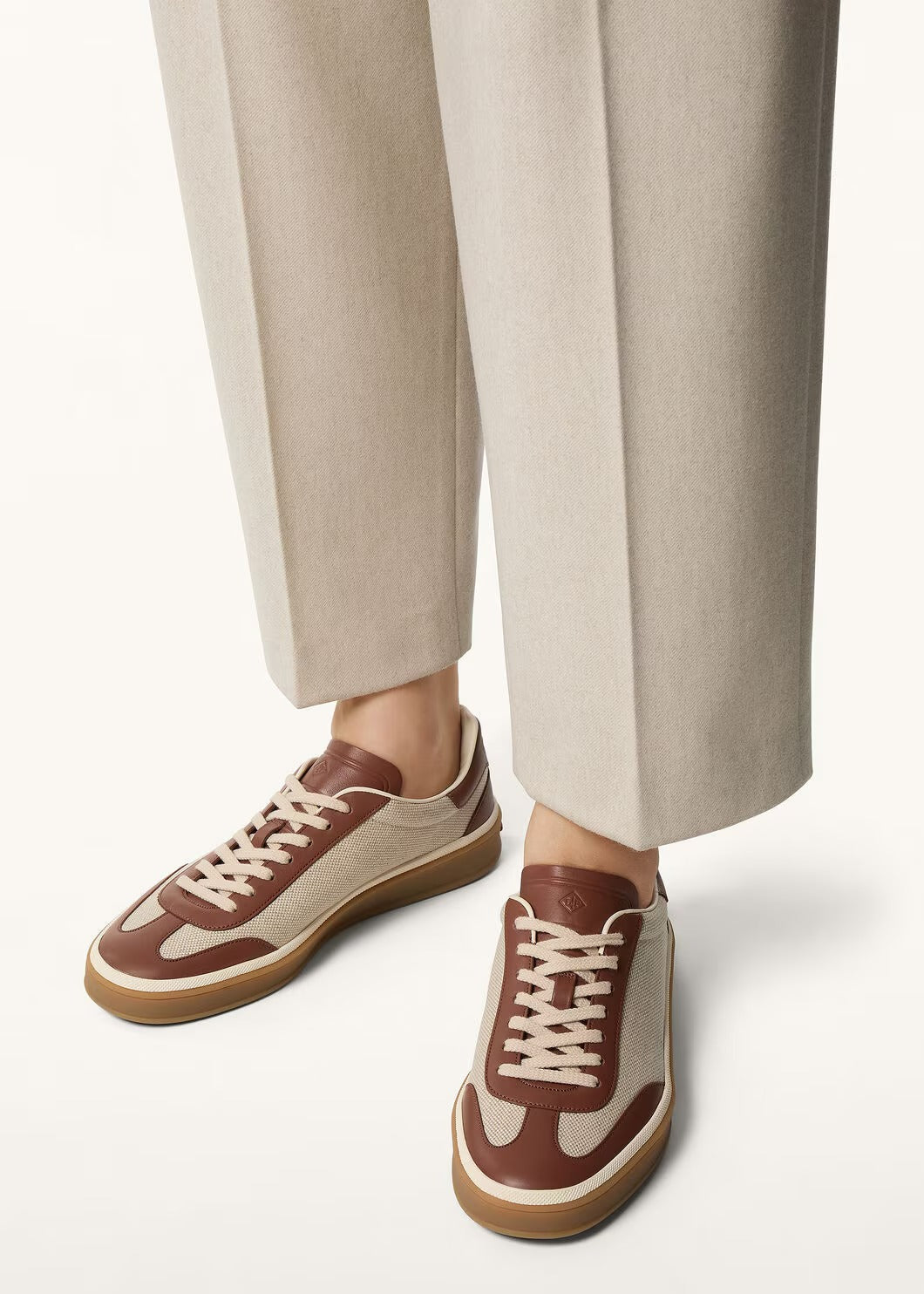 LP Walk Sneaker Suede Calf Linen – Caramel