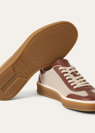 LP Walk Sneaker Suede Calf Linen – Caramel