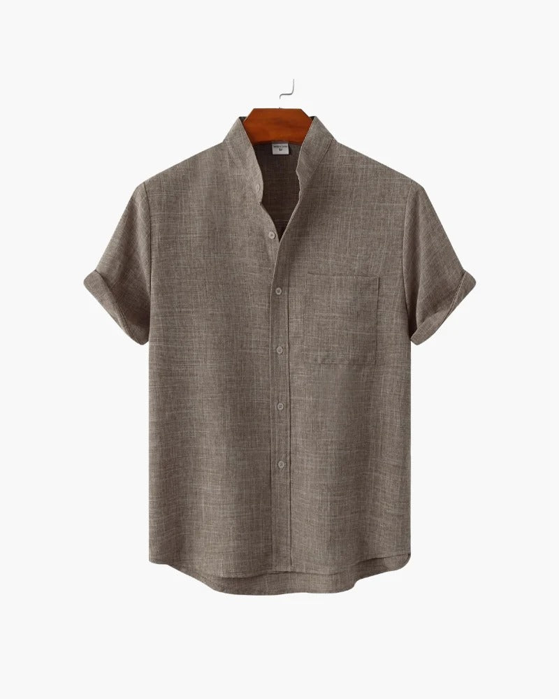 Mandarin Breeze Shirt – Brown