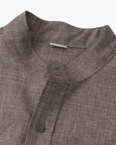 Mandarin Breeze Shirt – Brown
