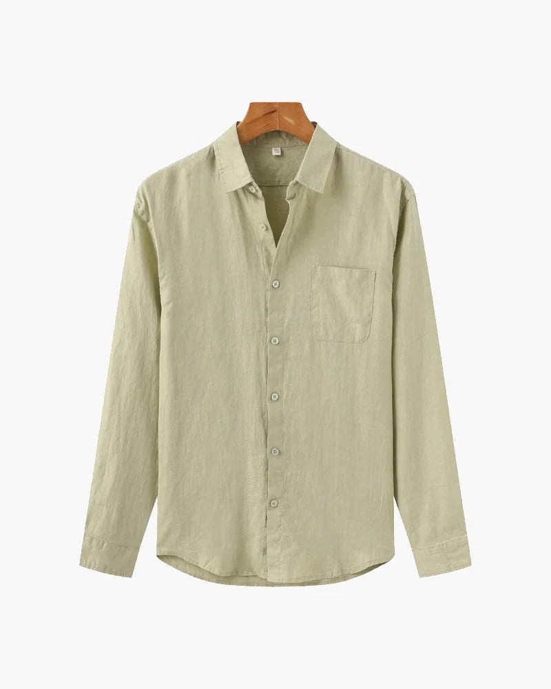 Linen Breeze Shirt - Mint Green
