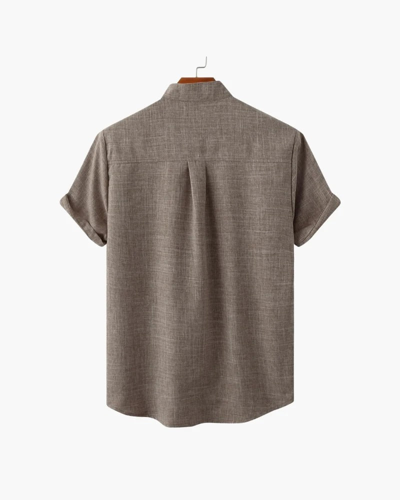 Mandarin Breeze Shirt – Brown