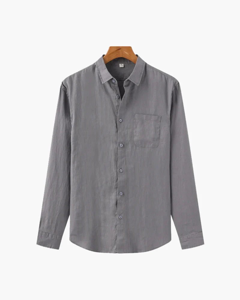 Linen Breeze Shirt - Gray