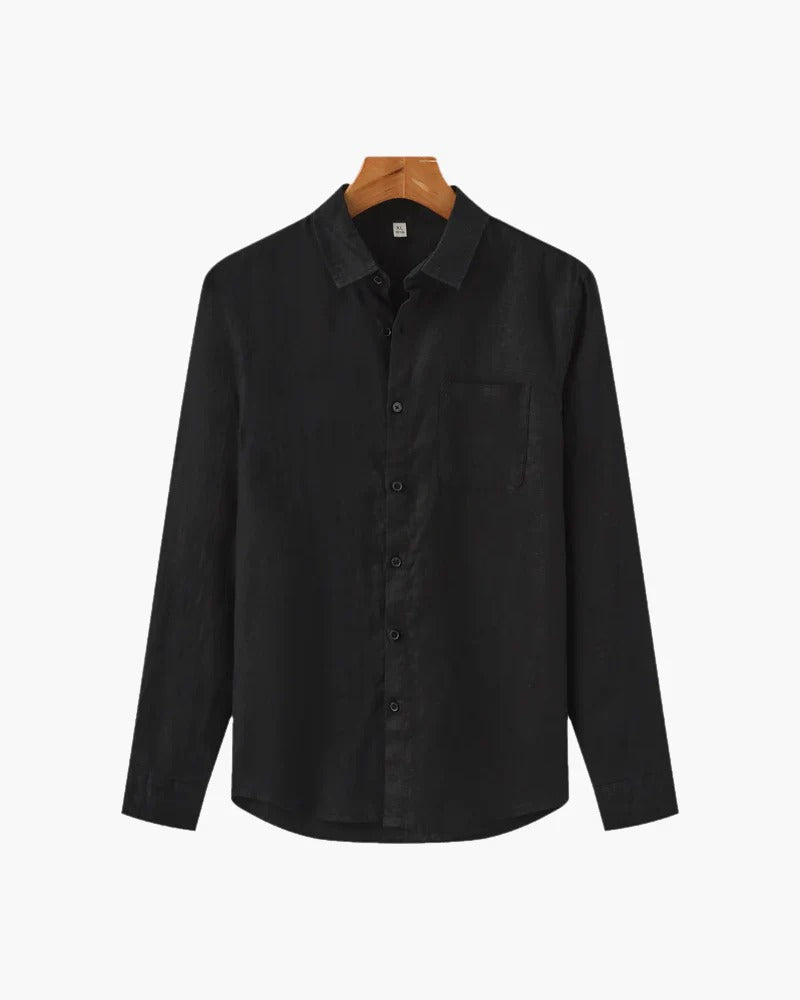 Linen Breeze Shirt - Black