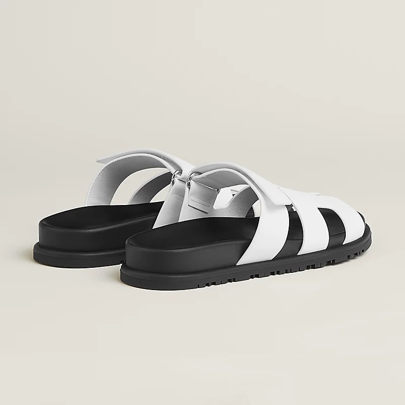 HMS Chypre Leather Sandal – White
