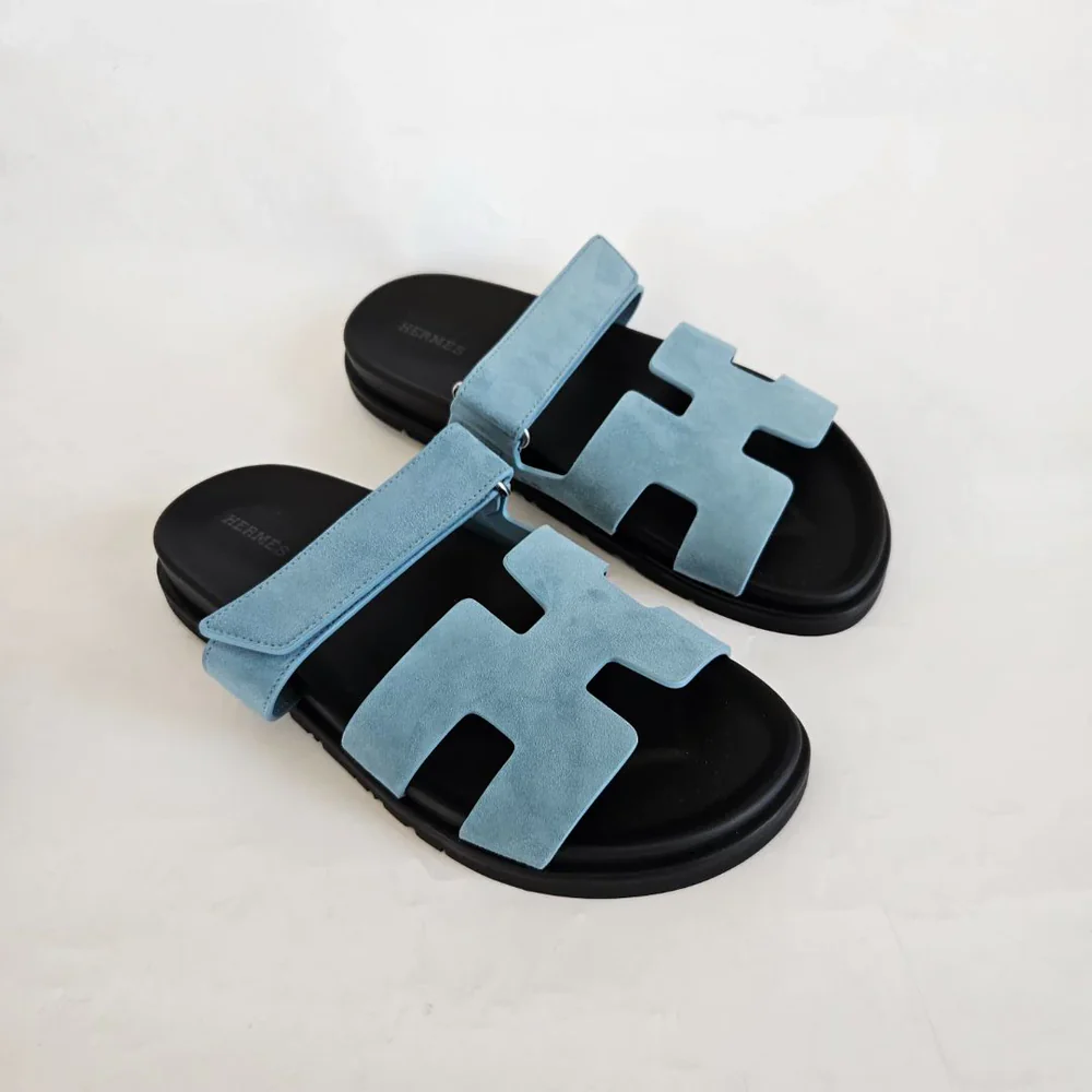 HMS Chypre Suede Sandal – Light Blue
